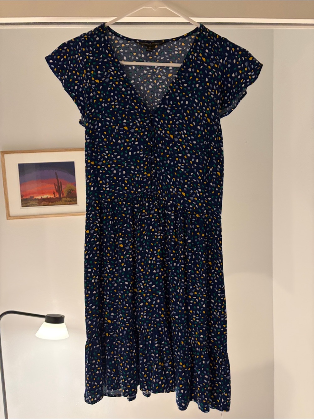 Banana Republic Navy Floral Dress